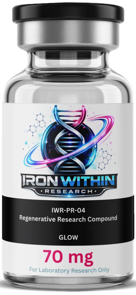 GLOW Peptide Blend – BPC-157, TB 10mg & GHK 50mg Research Compound bottle